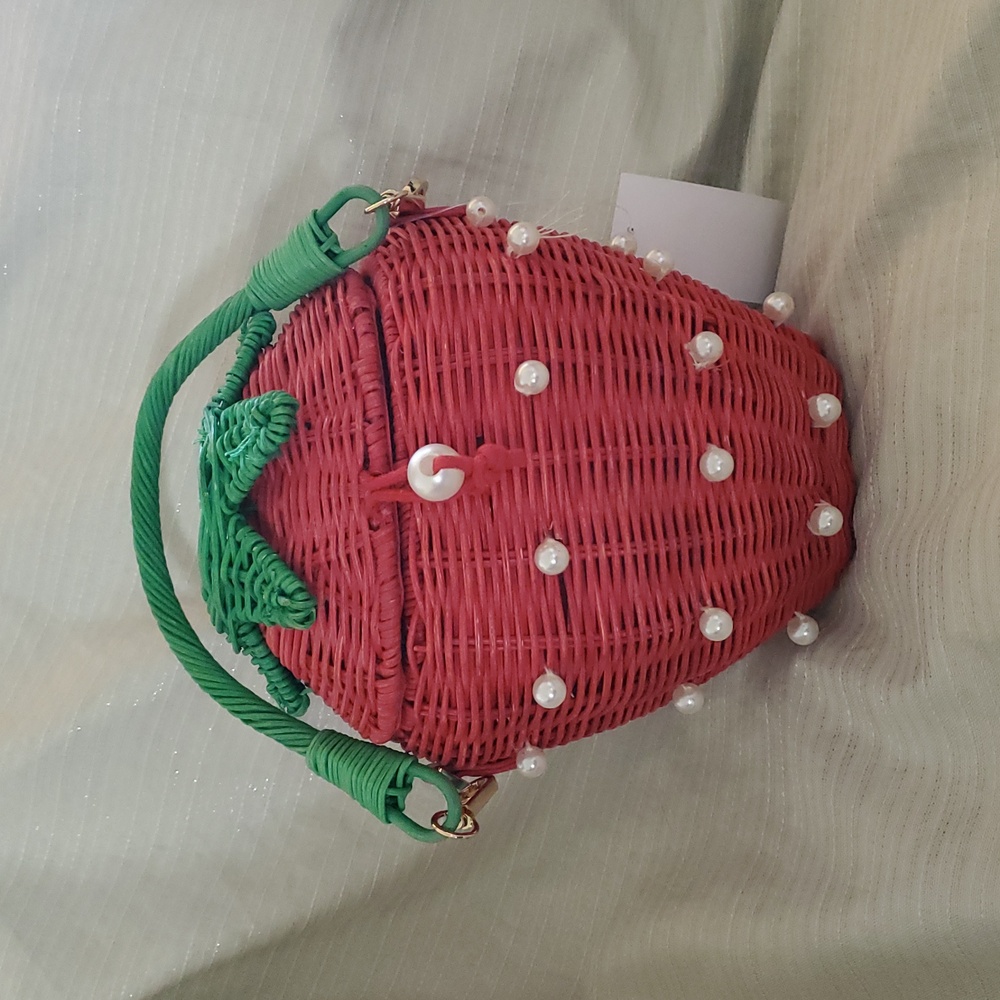 Kate Spade Strawberry Wicker Mini Bag